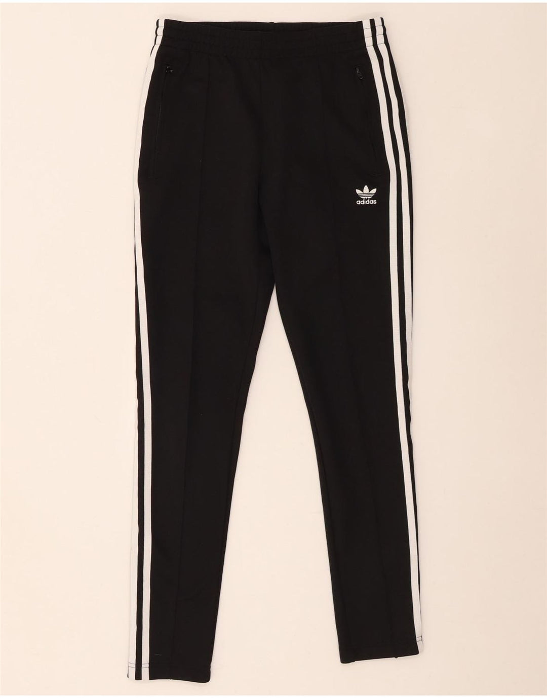 Calça de treino feminina Adidas UK 12 médio preto colorblock poliéster