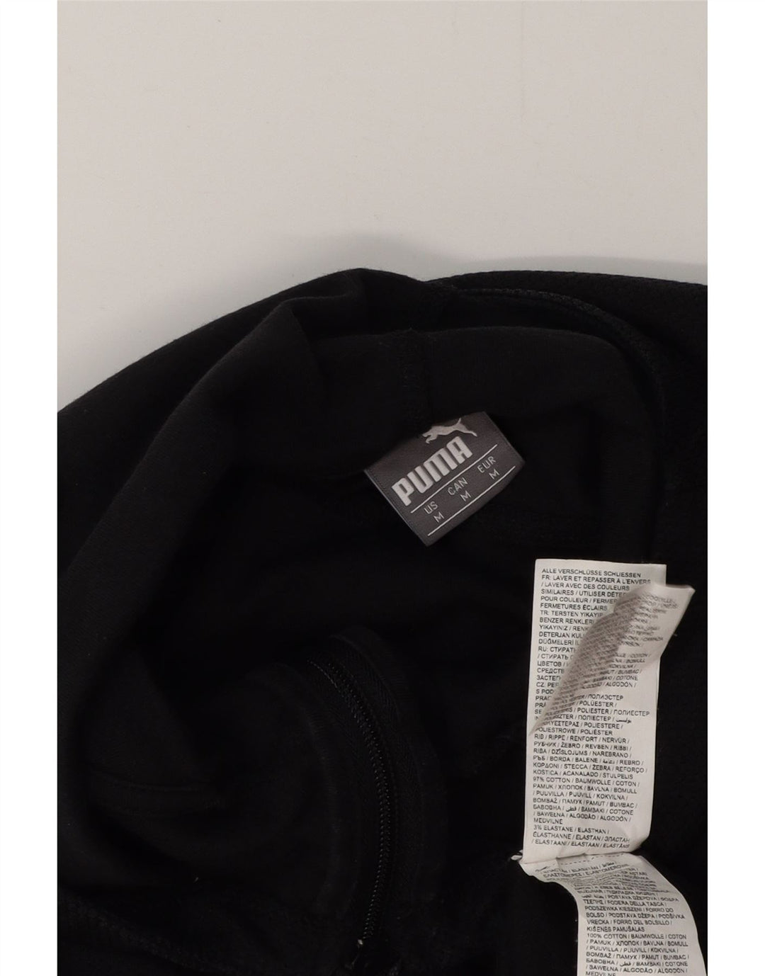 PUMA Masculino AC Milan Graphic Zip Suéter com capuz médio algodão preto