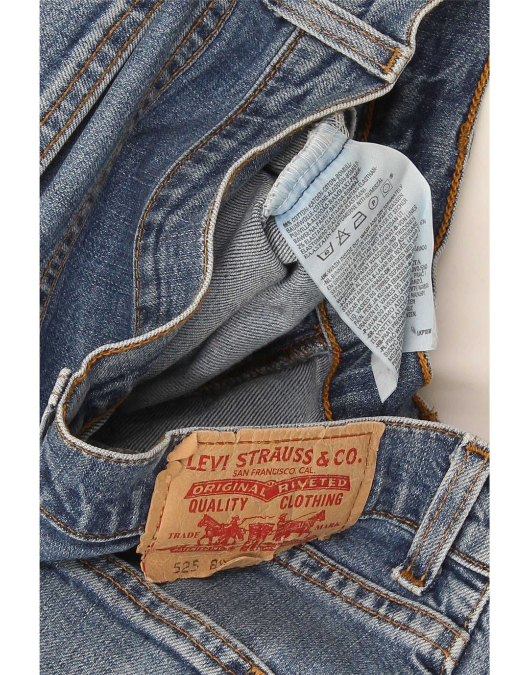 Levi's Masculino 525 Bootcut Jeans W32 L34 Azul Algodão