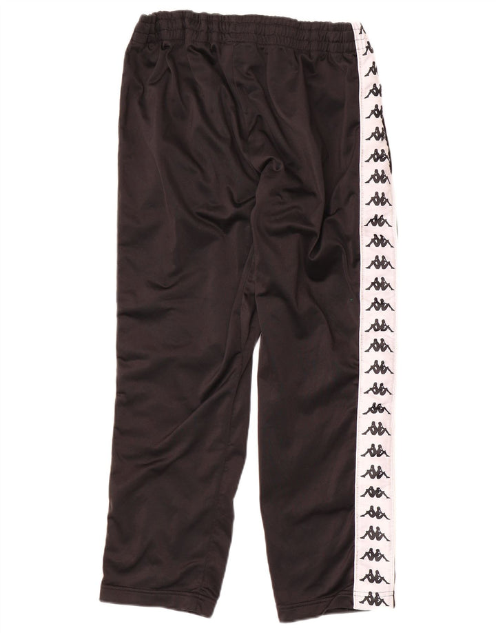 Calça de treino masculina Kappa com estampa gráfica média preta em poliéster