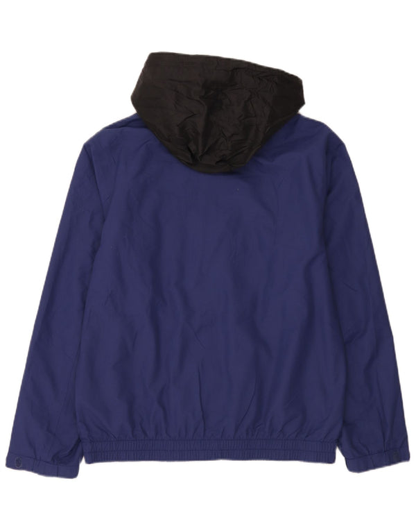 Jaqueta corta-vento masculina Timberland com capuz UK 36 pequeno azul colorblock