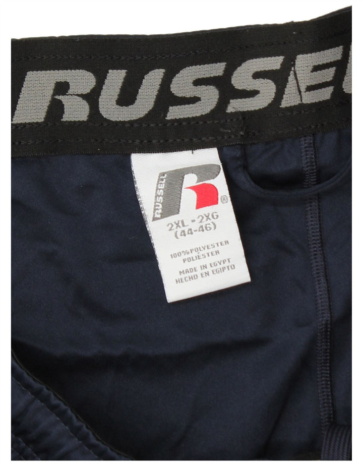 RUSSELL ATLÉTICO Masculino Dri-Power Sport Shorts 2XL Poliéster Azul Marinho