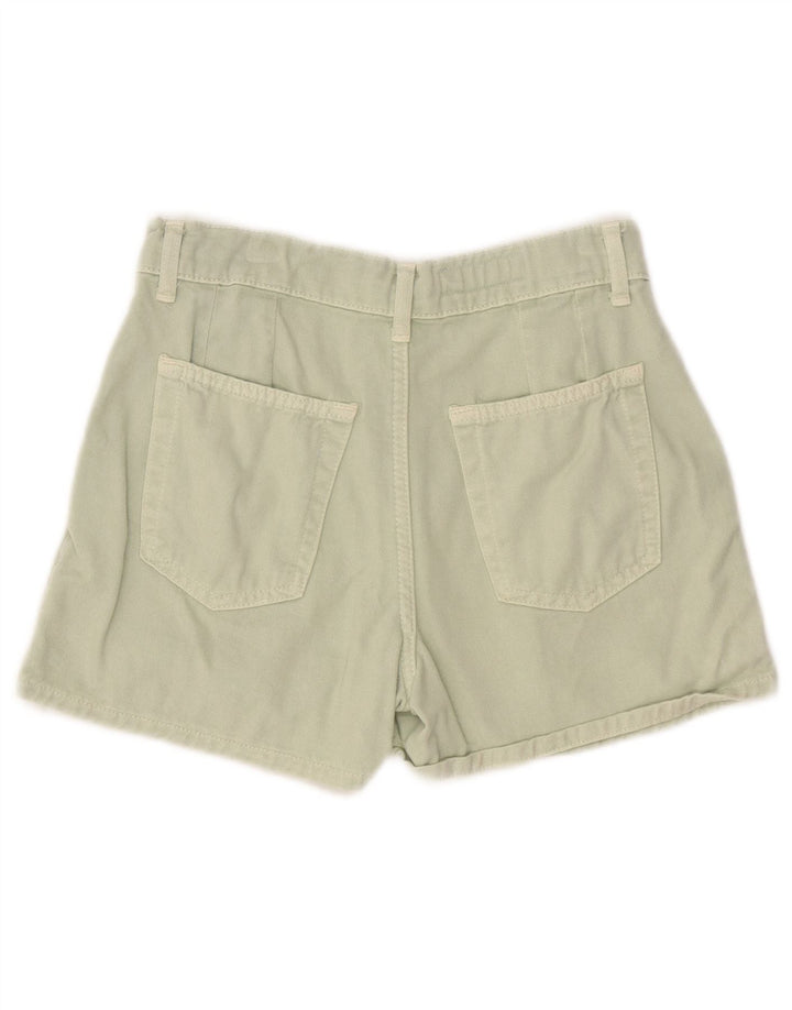 ZARA Girls Pegged Chino Shorts 13-14 anos W26 Verde