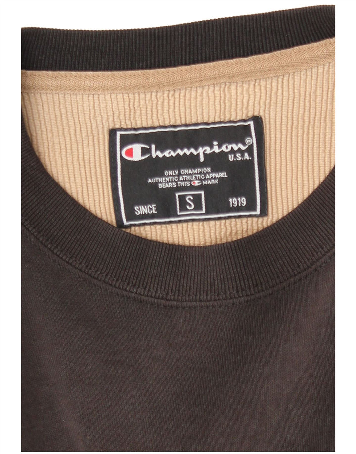 Champion moletom gráfico masculino jumper pequeno marrom