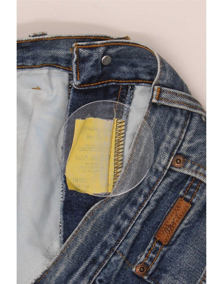 Wrangler Masculino Ohio Straight Jeans W38 L32 Azul Algodão