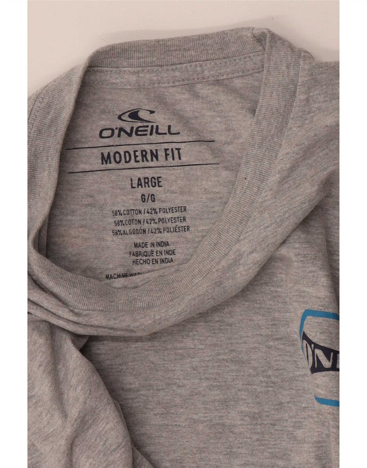 Camiseta masculina O'Neill com ajuste moderno gráfico grande algodão cinza