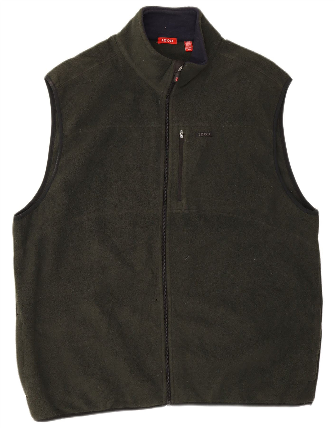 IZOD Mens Fleece Gilet UK 44 2XL Poliéster Cáqui