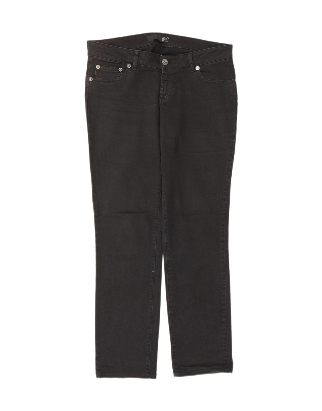JUST CAVALLI Womens Straight Jeans W31 L30 Black Cotton Vintage Just Cavalli and Second-Hand Just Cavalli from Messina Hembry 