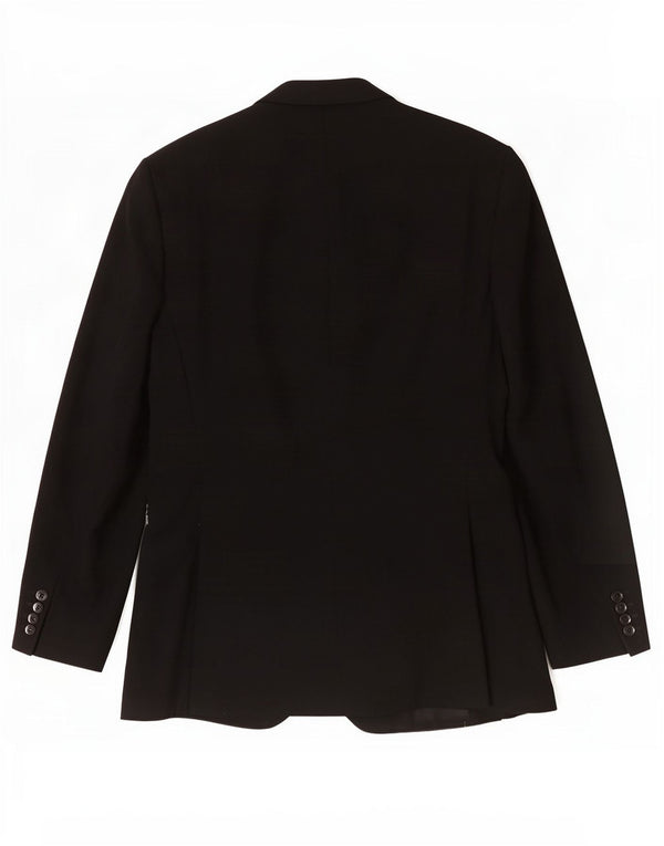 Jaqueta Blazer Masculina Hugo Boss com 2 Botões Reino Unido 40 Viscose Preta Grande