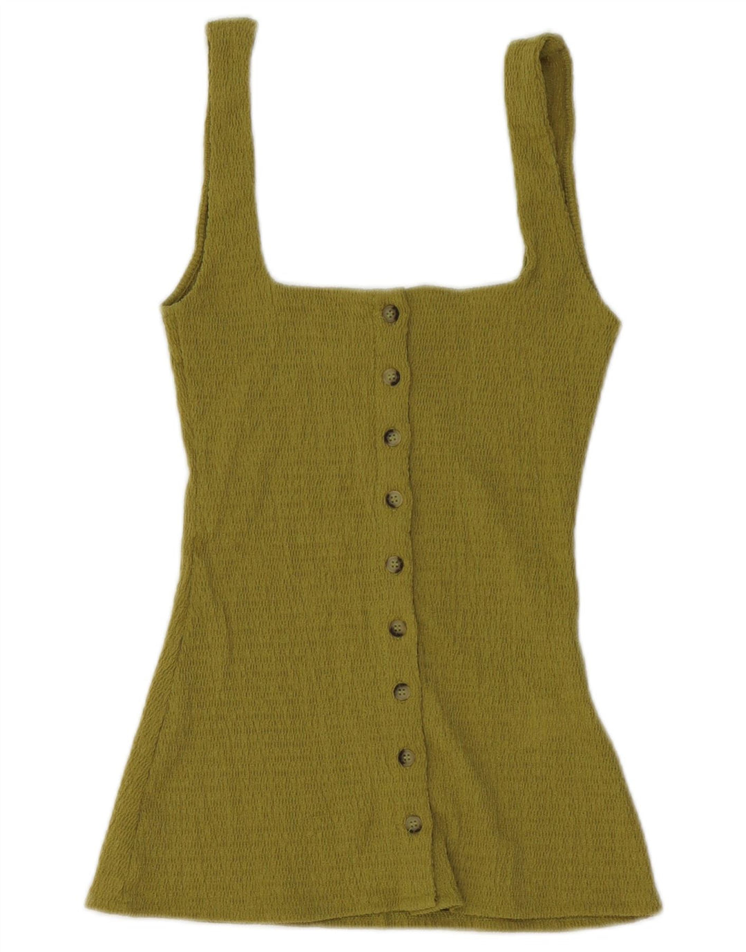 Colete feminino Zara UK 12 poliéster verde médio