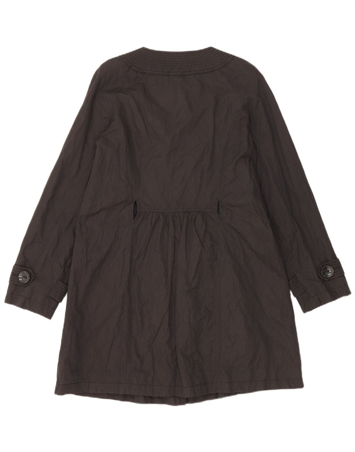 Casaco impermeável feminino Marks & Spencer Autograph Reino Unido 14 algodão preto médio