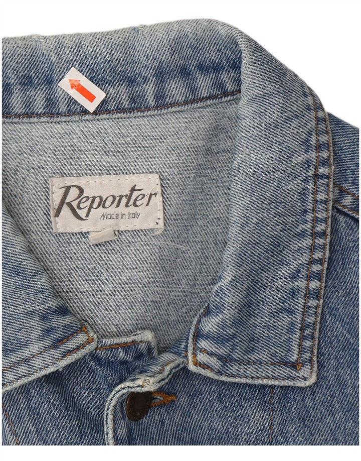 Jaqueta jeans masculina REPORTER UK 38 azul médio