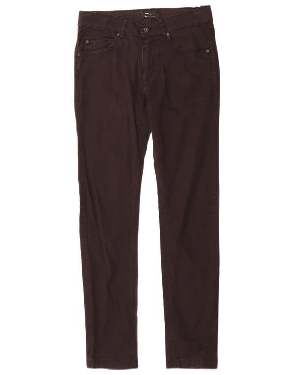 Zara Calça masculina slim casual UE 38 pequena W30 L30 algodão preto