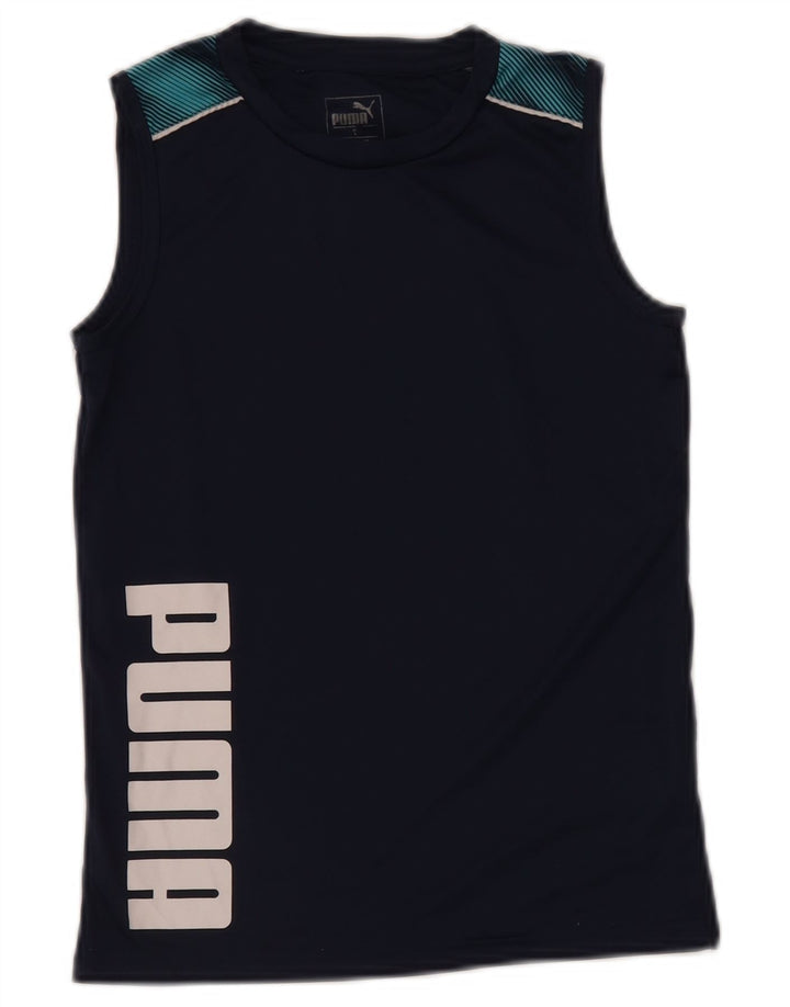 PUMA Boys Graphic Vest Top 7-8 Anos Azul Marinho Poliéster