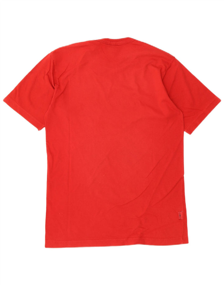 Camiseta gráfica masculina Reebok Top pequeno algodão vermelho