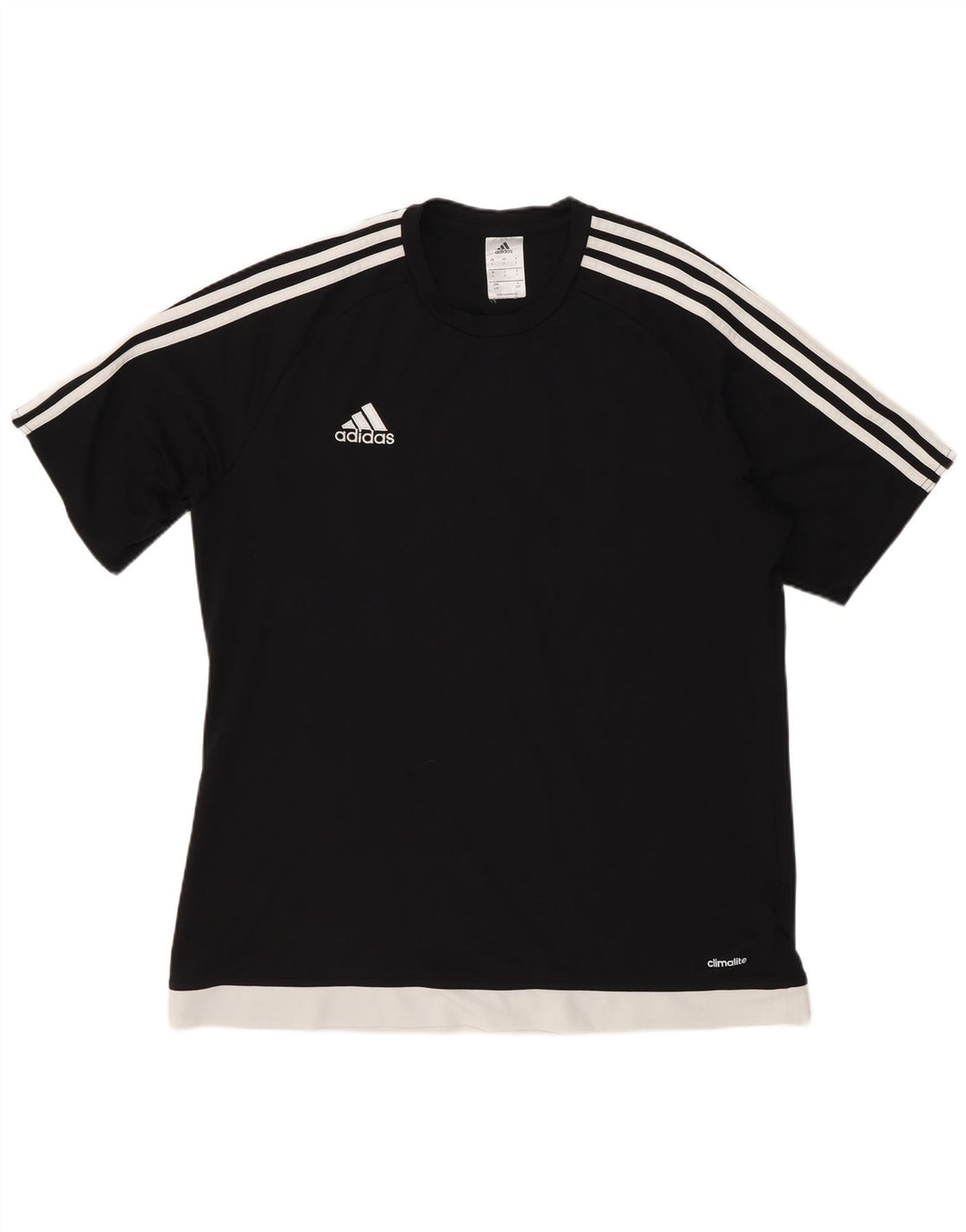 Adidas Mens Camiseta Top Grande Poliéster Preto
