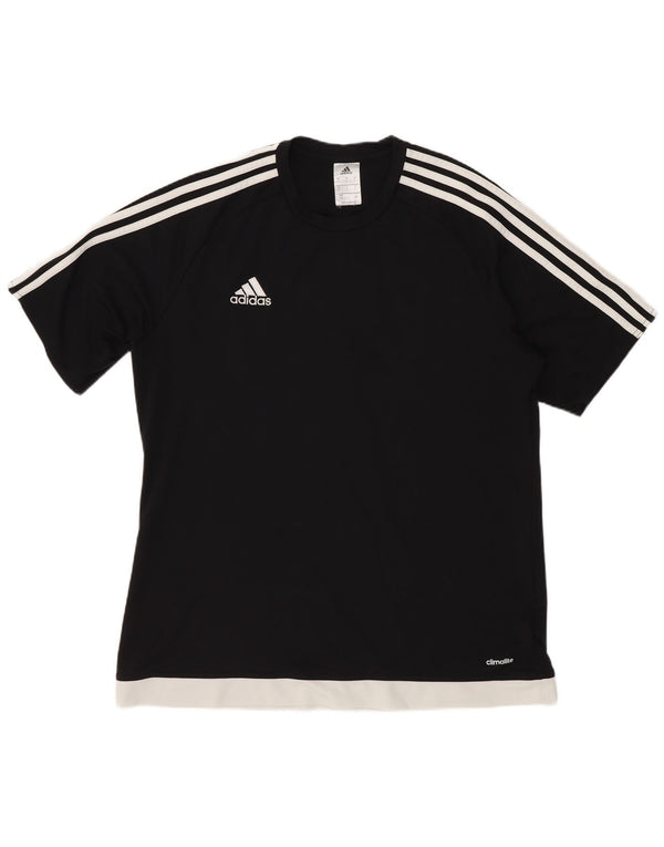 Adidas Mens Camiseta Top Grande Poliéster Preto