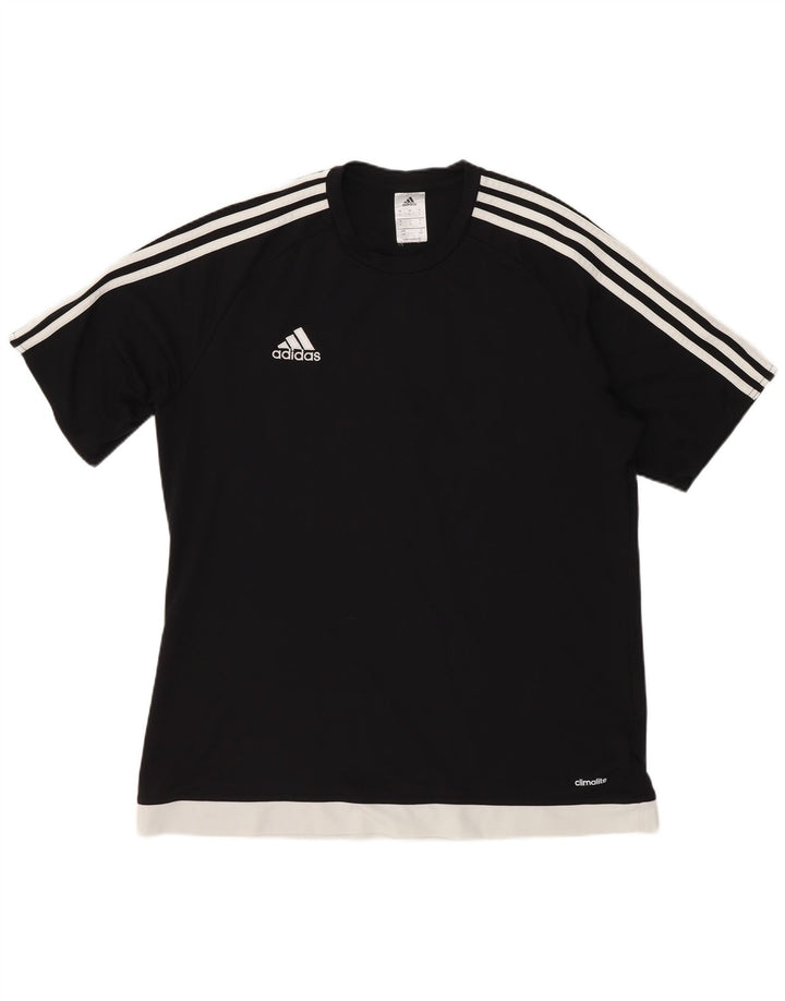 Adidas Mens Camiseta Top Grande Poliéster Preto