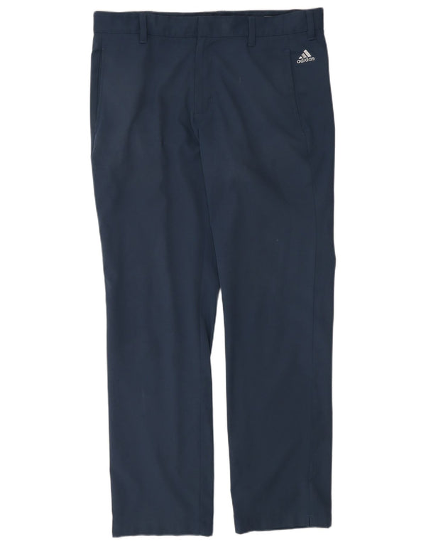 Calça Chino Adidas Masculina Regular Fit W34 L32 Azul Marinho Poliéster Esportivo