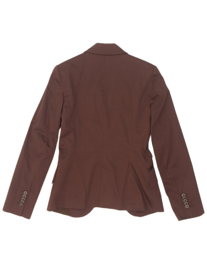 Jaqueta blazer feminina Zara com 1 botão Reino Unido 10 pequena Borgonha