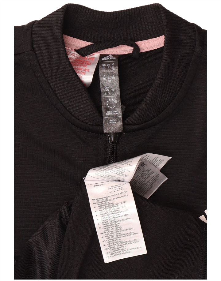 ADIDAS Casaco de treino para meninas 11-12 anos preto poliéster