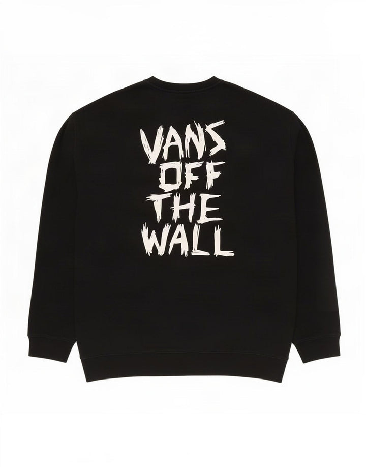 Vans Mens Graphic Moletom Jumper 2XL Algodão Preto