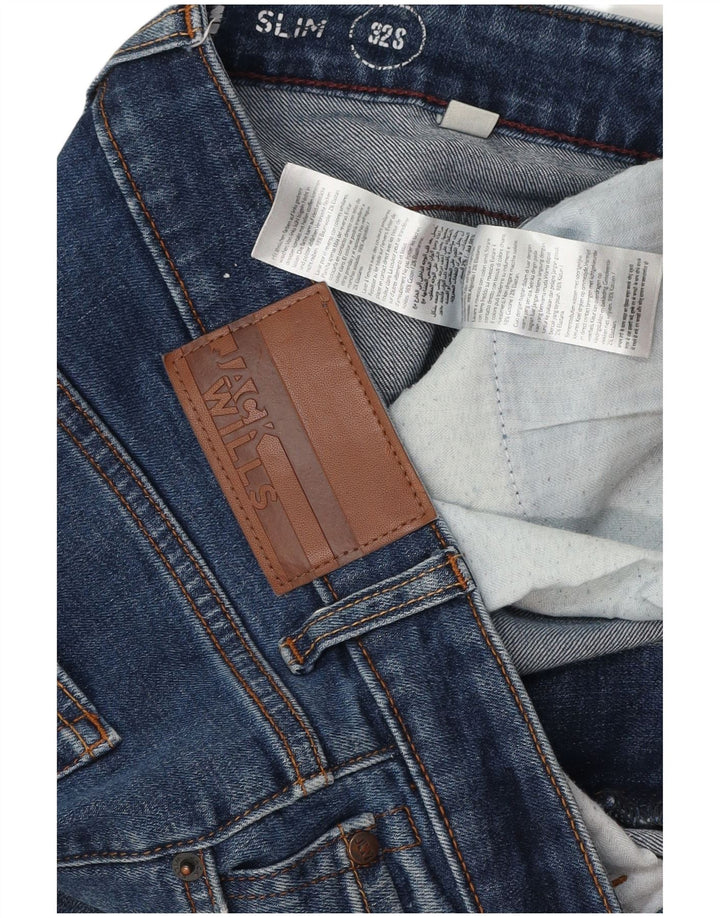 Jack Wills Mens Slim Jeans W32 L29 Azul Algodão