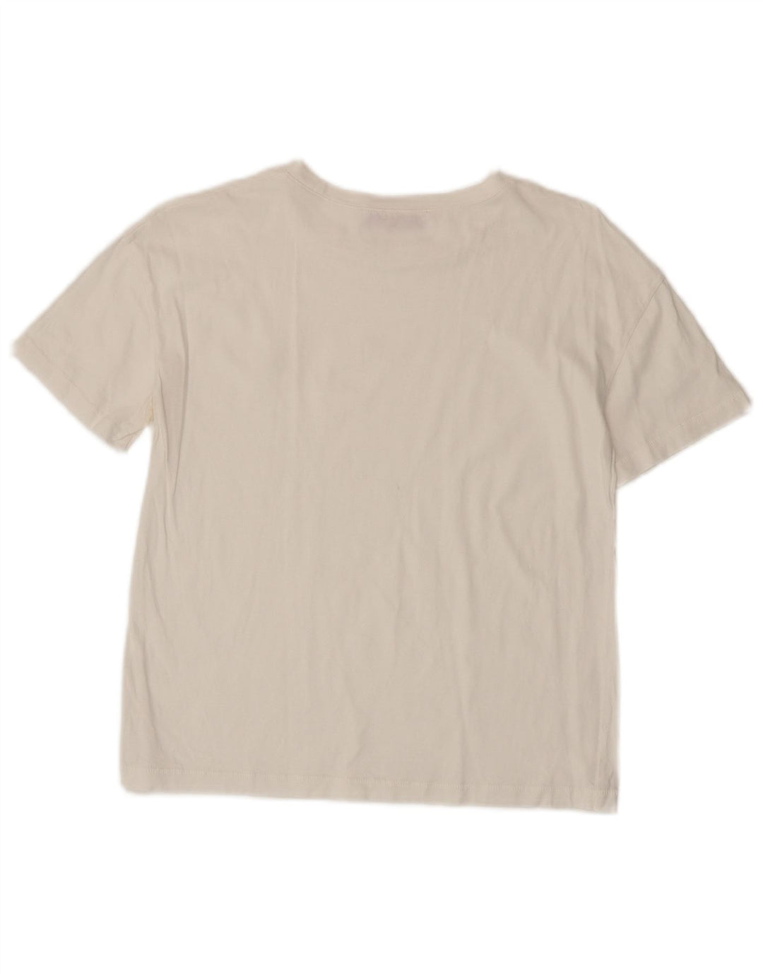 Camiseta feminina ZARA Top UK 10 pequena branca
