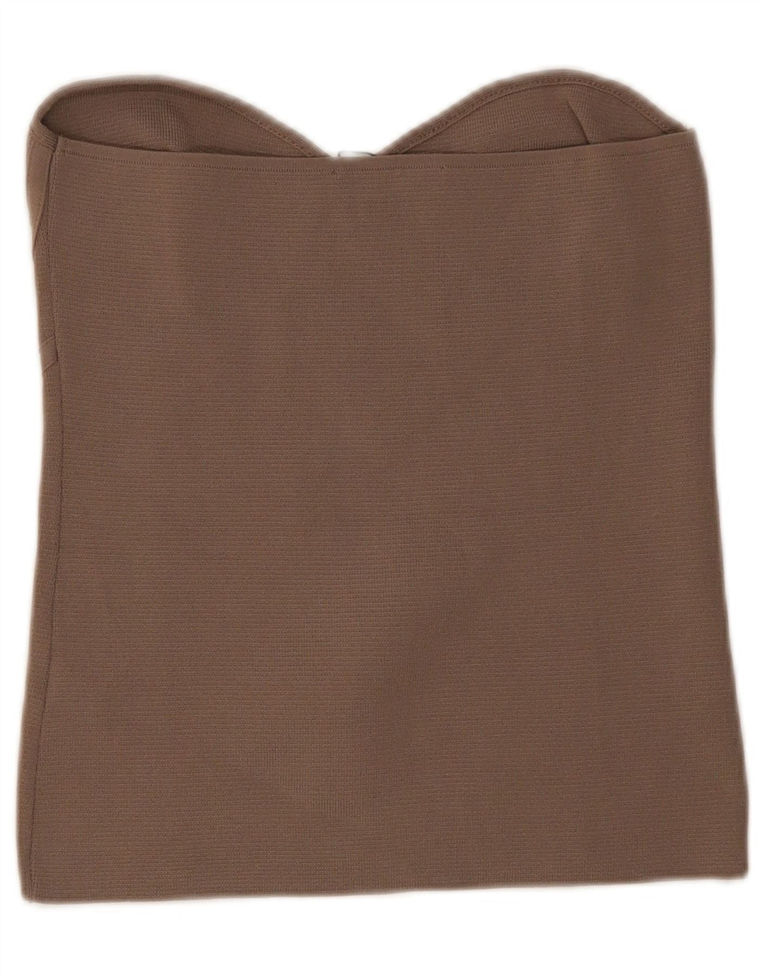Zara Womens Crop Strapless Top Reino Unido 14 Grande Marrom Nylon