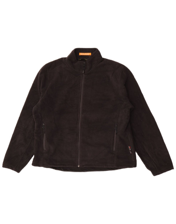 Jaqueta de lã superdimensionada Eddie Bauer UK 18 XL poliéster preto