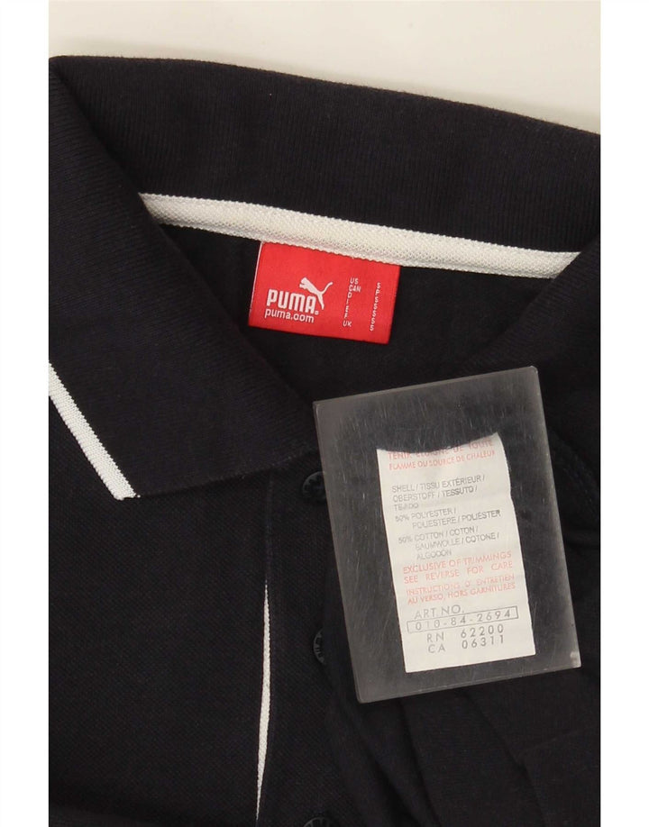 Camisa polo masculina Puma pequena preta poliéster
