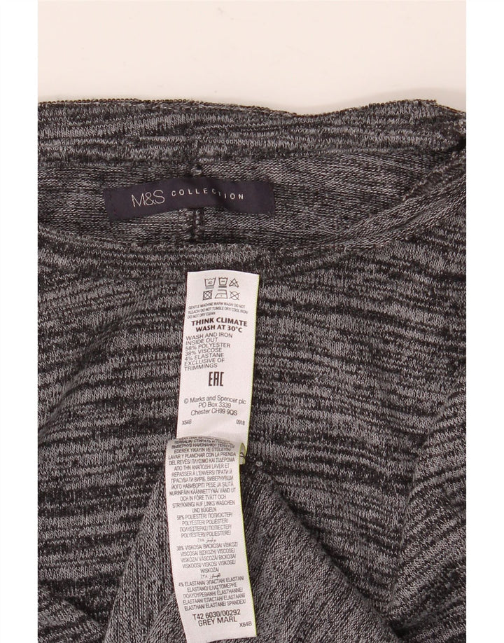 Vestido jumper feminino Marks & Spencer Reino Unido 18 XL poliéster manchado cinza