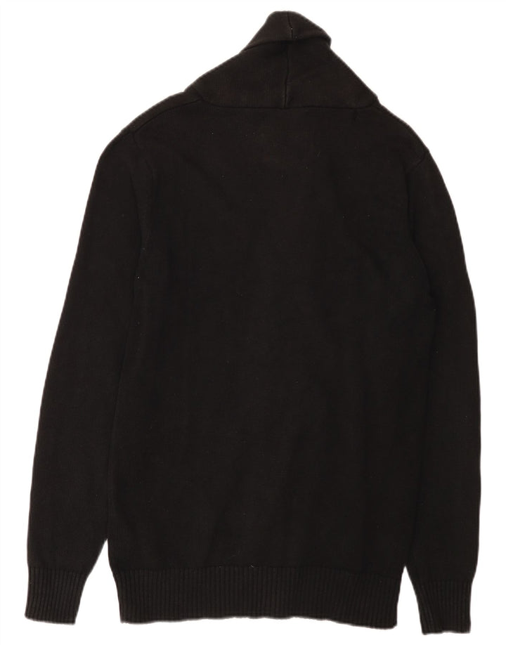 Suéter cardigã masculino Jack & Jones pequeno preto