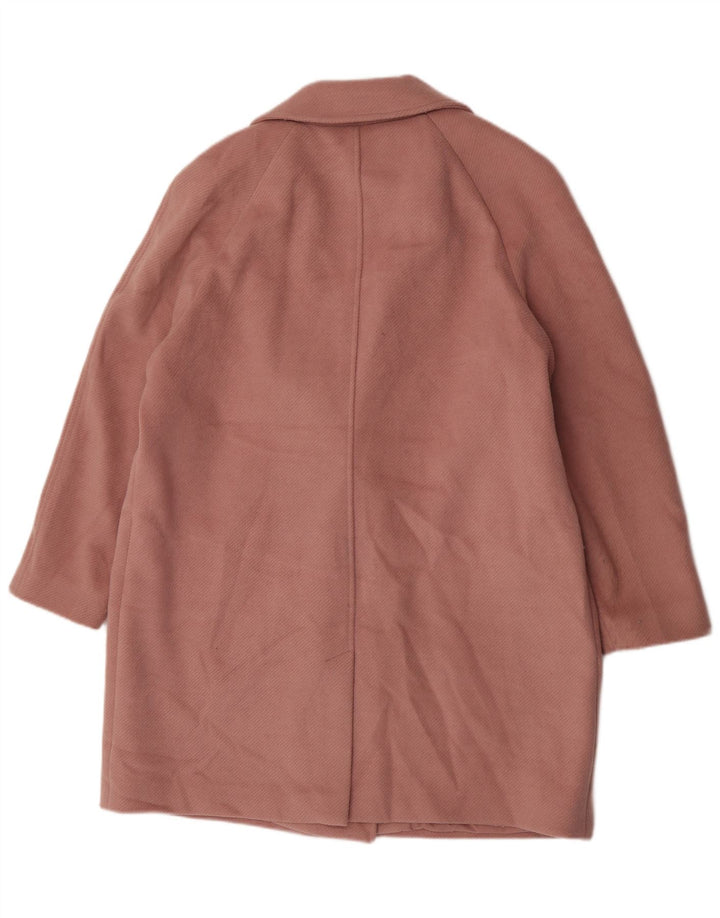 Casaco feminino Marks & Spencer com peito duplo UK 18 XL poliéster rosa
