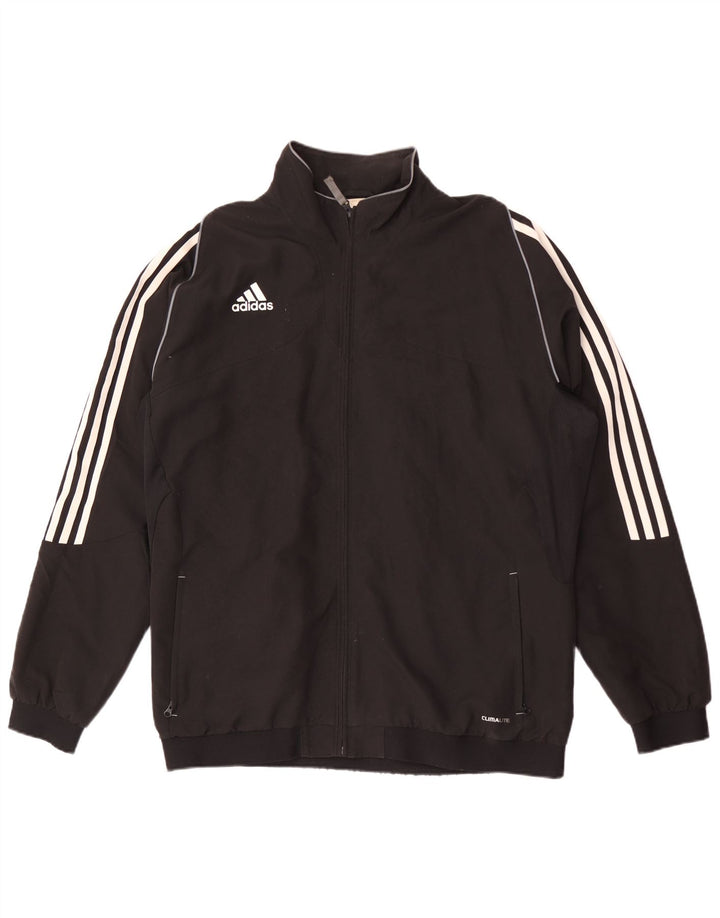 Adidas Mens Tracksuit Top Jacket UK 48/50 XL Preto Poliéster