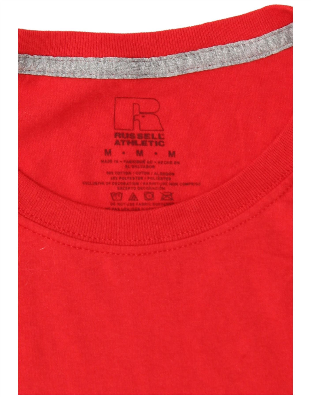 Camiseta masculina RUSSELL ATLÉTICA Top de algodão vermelho médio