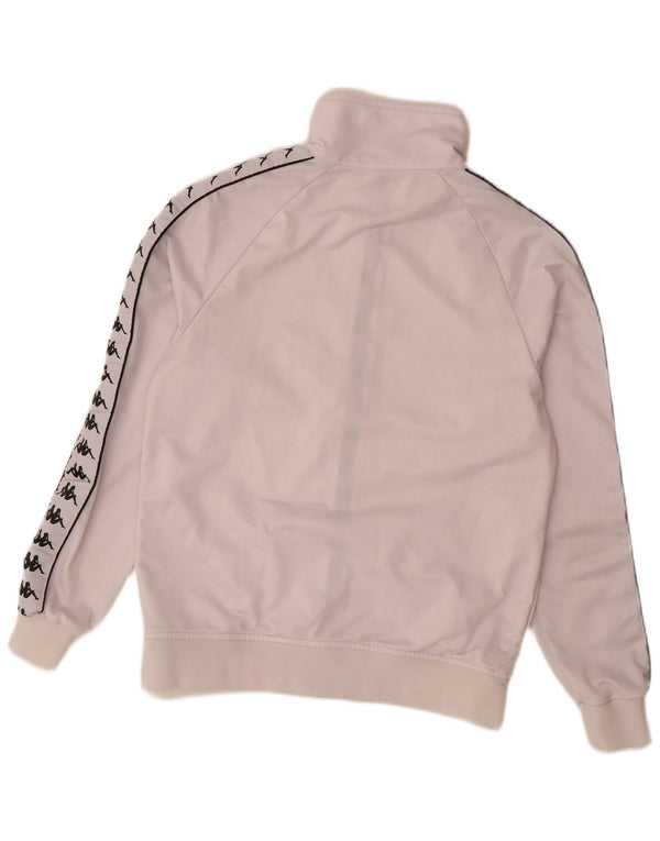 Jaqueta feminina Kappa com estampa gráfica UK 18 XL poliéster branco