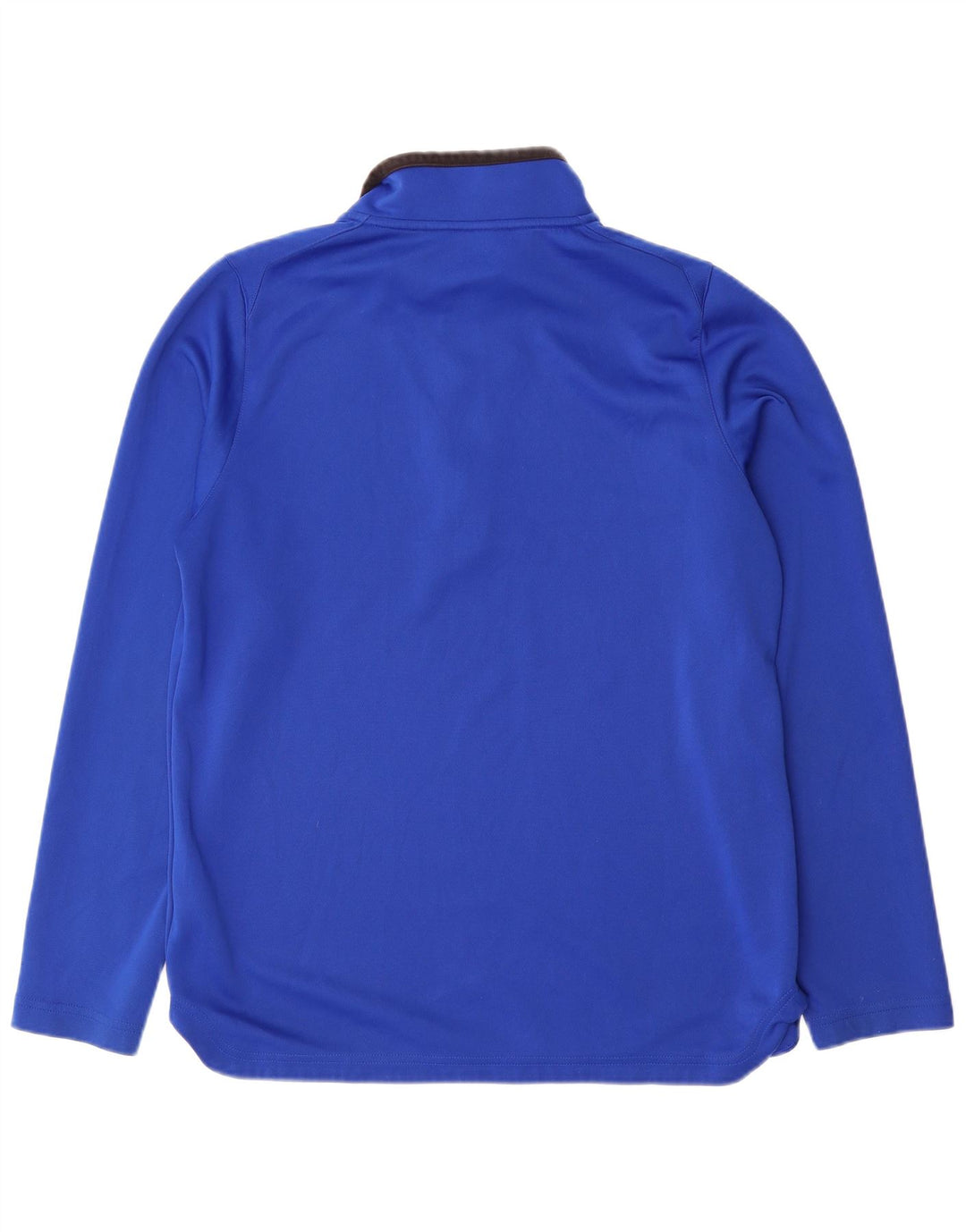 Reebok Mens Graphic Zip Neck Pullover Treino Top Grande Azul Poliéster