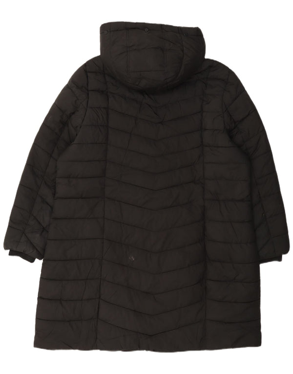 M&Co Casaco acolchoado feminino com capuz Reino Unido 22 3XL Preto