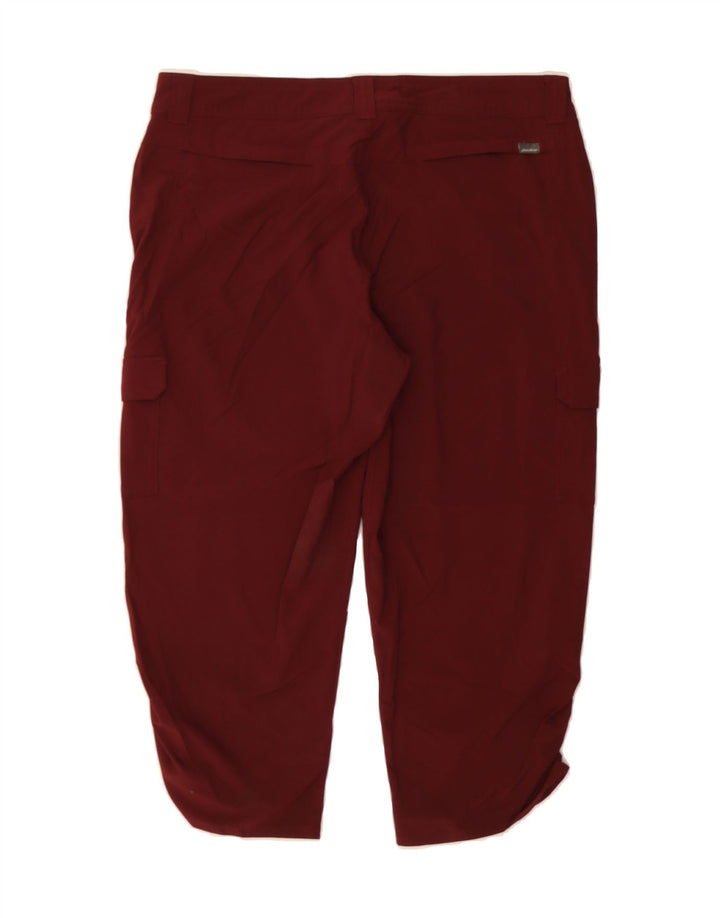 EDDIE BAUER Womens Capri Cargo Trousers US 10 Large W34 L21 Burgundy Vintage Eddie Bauer and Second-Hand Eddie Bauer from Messina Hembry 