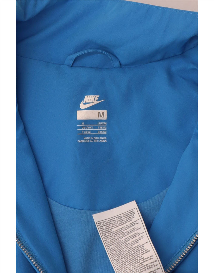 NIKE Mens Tracksuit Top Jacket UK 39/41 Médio Azul Poliéster