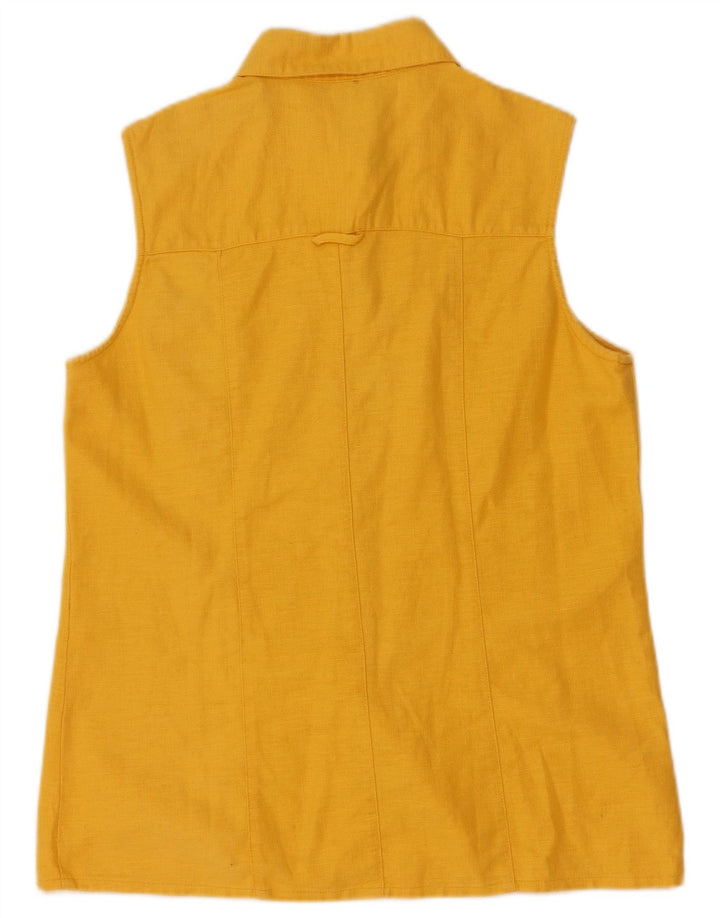 Blusa feminina sem mangas Ragazza Reino Unido 12 amarelo médio