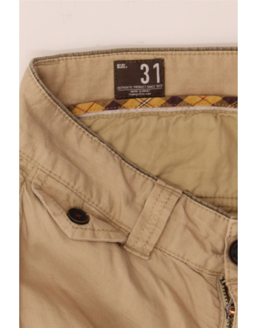 TIMBERLAND Mens Straight Chino Trousers W31 L29 Beige Cotton Vintage Timberland and Second-Hand Timberland from Messina Hembry 