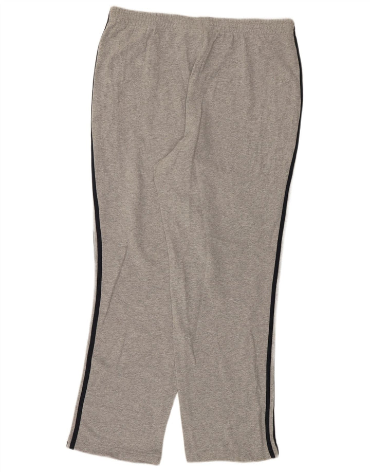 Calça de treino masculina Adidas 2XL algodão manchado cinza