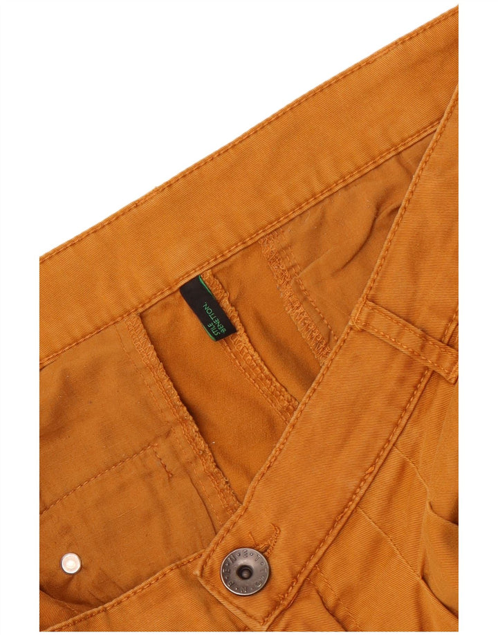 Calça chino feminina Benetton W34 L29 laranja