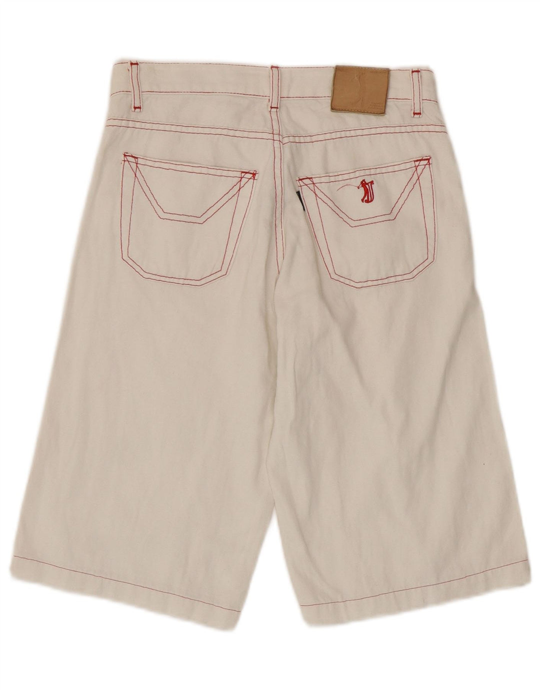 Bermuda masculina Jeckerson com estampa gráfica W28 pequeno algodão branco