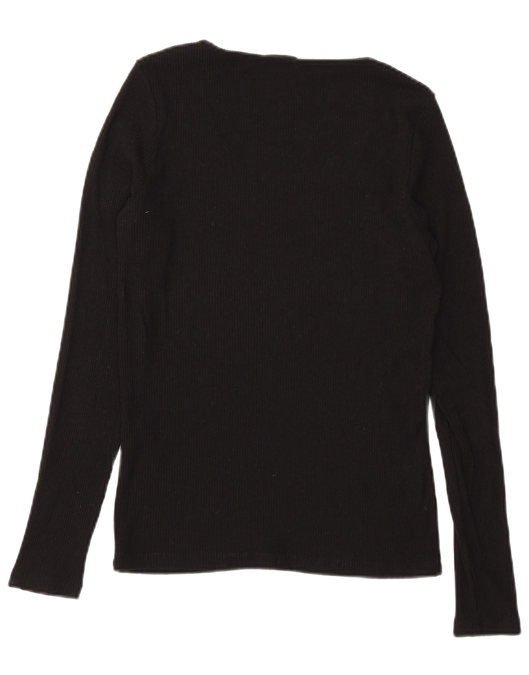 Top feminino VINTAGE manga comprida EU 38 viscose preta média
