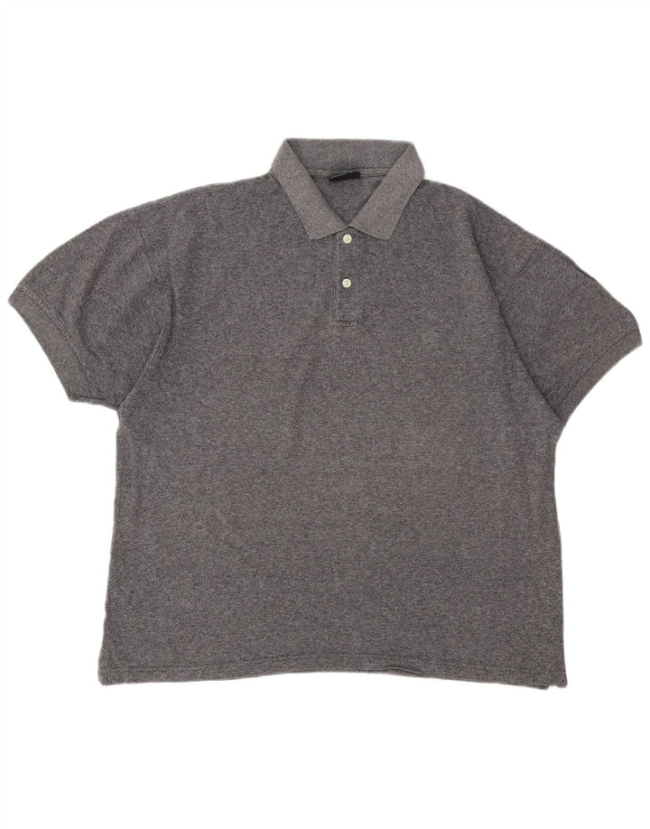 Camisa polo masculina Champion grande algodão cinza