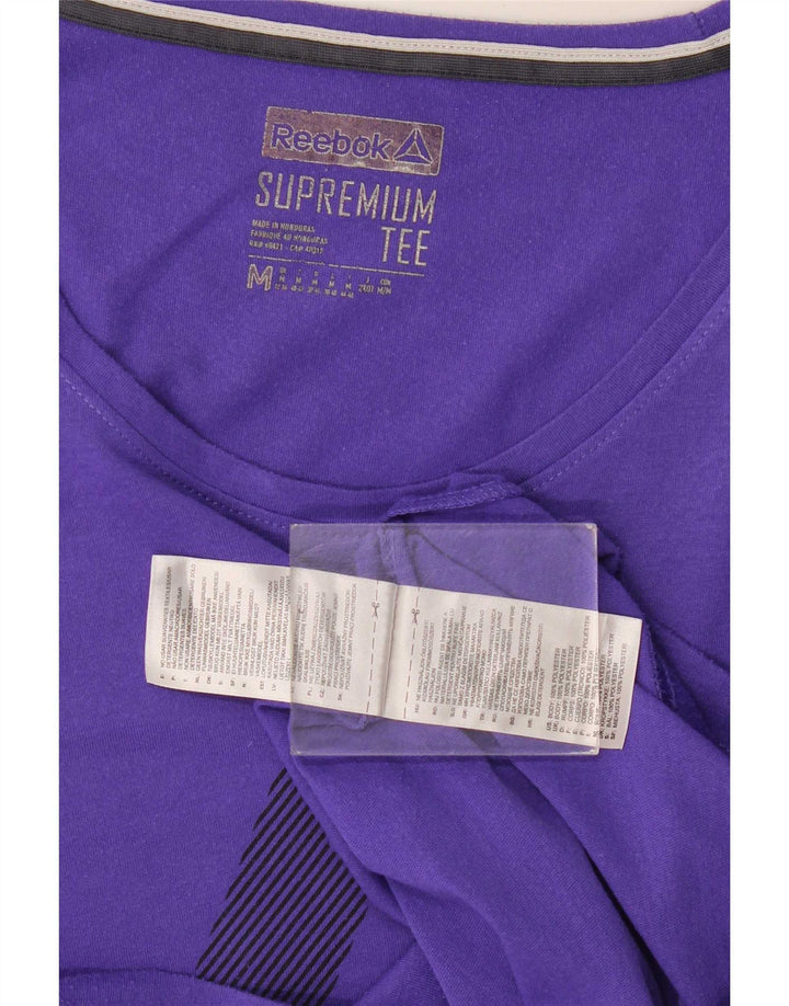 Camiseta feminina Reebok Top UK 12 poliéster roxo médio