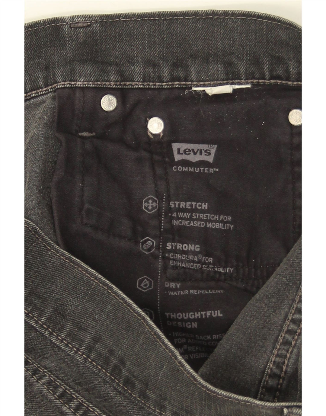 Calça jeans reta masculina Levi's W30 L30 cinza